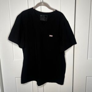 FIGS Technical Collection Black Scrubs Top Men's Size Large